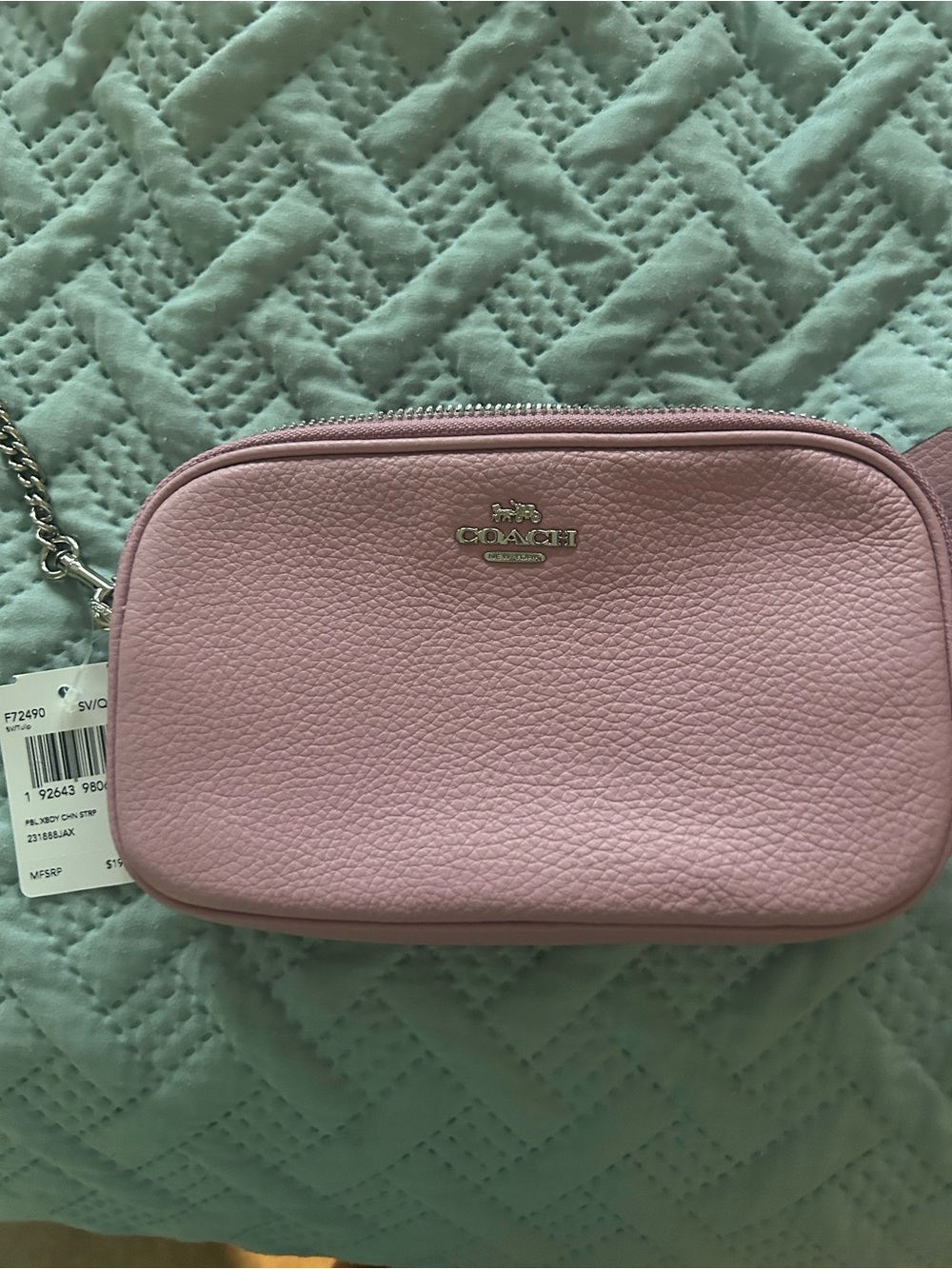 Coach Pink Pebbled Leather Crossbody Camera Bag Brand New Paid $198